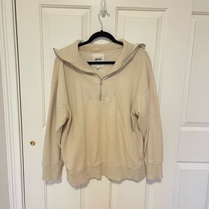Aerie Oversized Zip-Up Sweater Size S✨